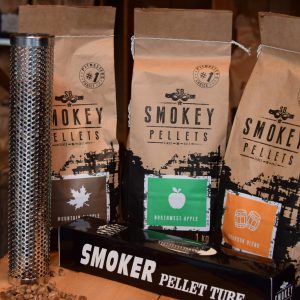 SMOKEY BANDIT STARTER PAKKET SMOKER + 3 X 1KG SMOKEY PELLETS