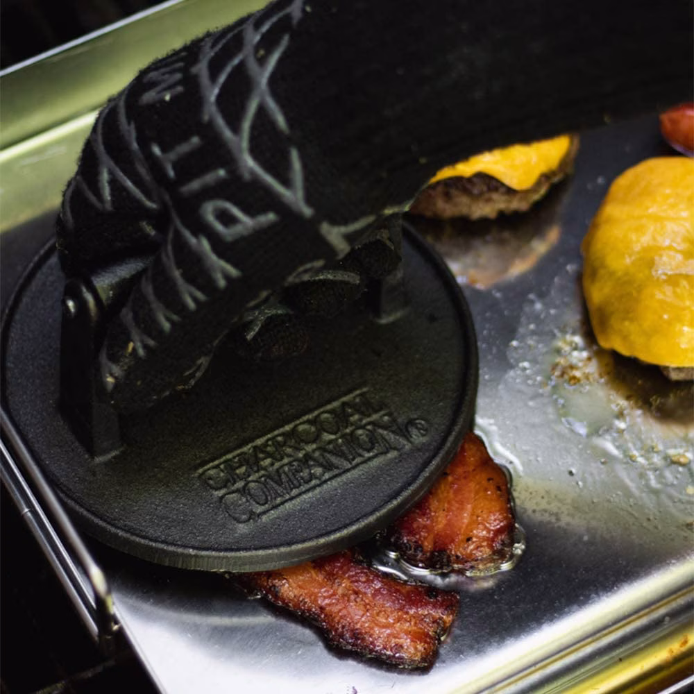 Gietijzeren Grill press - Afbeelding 2